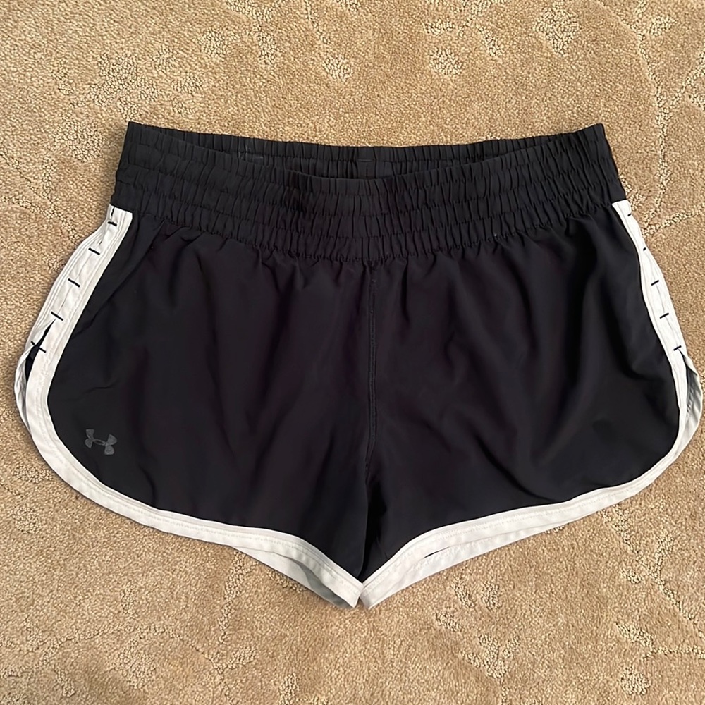 Under Armour Black Lined Running Shorts, Small